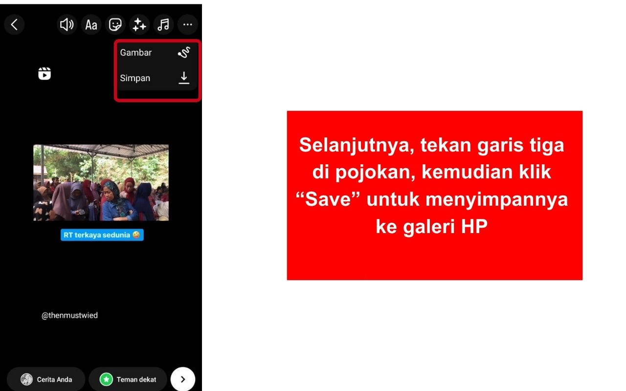 cara download instagram stories