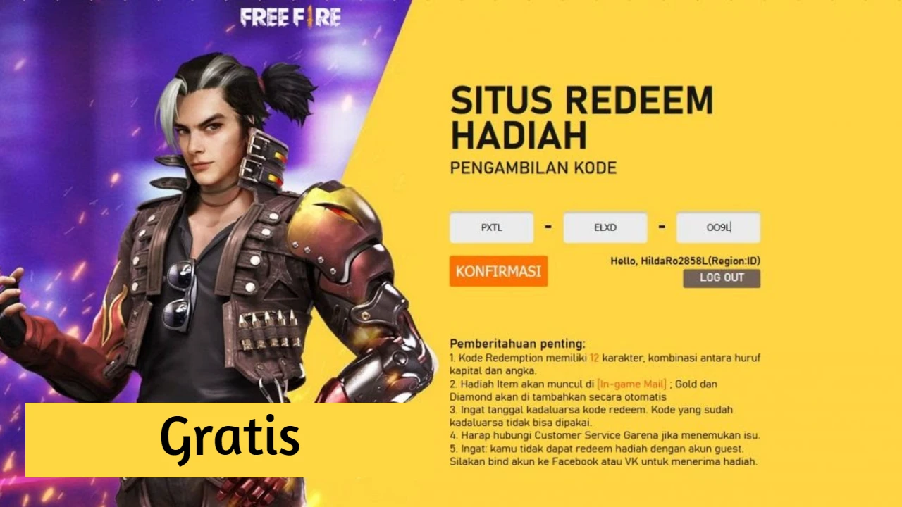 Cara Klaim Reward FF dari Kode Redeem