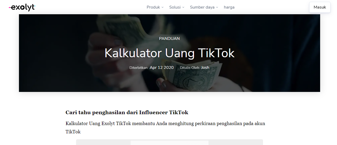 kalkulator uang tiktok