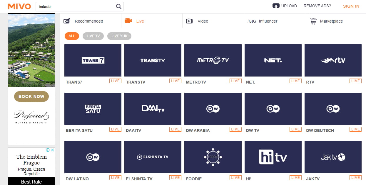 streaming mivo tv