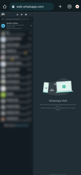 whatsapp web di hp